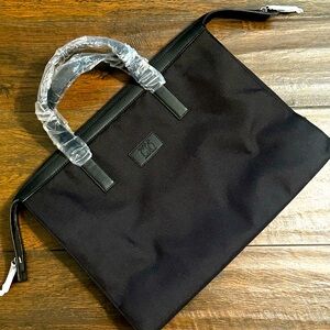 NEW ACQUA DI GIO GIORGIO ARMANI Black Canvas Tote Bag with Handles